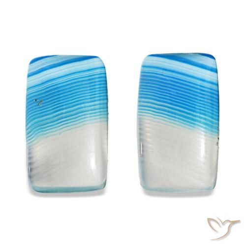 Gemme di Agata Multicolore naturale da 12.70 ct, Taglio a baguette, Trasparente