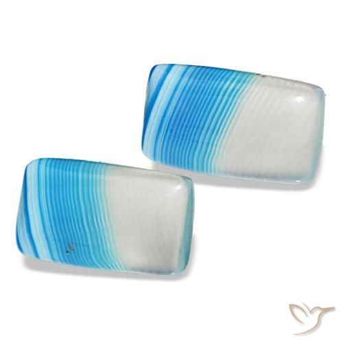 Gemme di Agata Multicolore naturale da 12.70 ct, Taglio a baguette, Trasparente