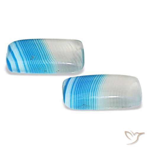 Gemme di Agata Multicolore naturale da 12.70 ct, Taglio a baguette, Trasparente