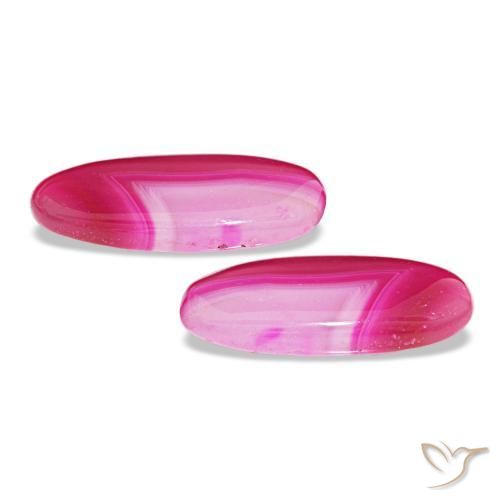 Gemme di Agata Multicolore naturale da 16.92 ct, Taglio ovale, Traslucido