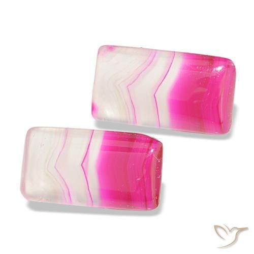 Gemme di Agata Multicolore naturale da 16.89 ct, Taglio a baguette, Trasparente