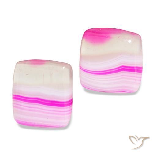 Gemme di Agata Multicolore naturale da 16.57 ct, Taglio a cuscino, Trasparente