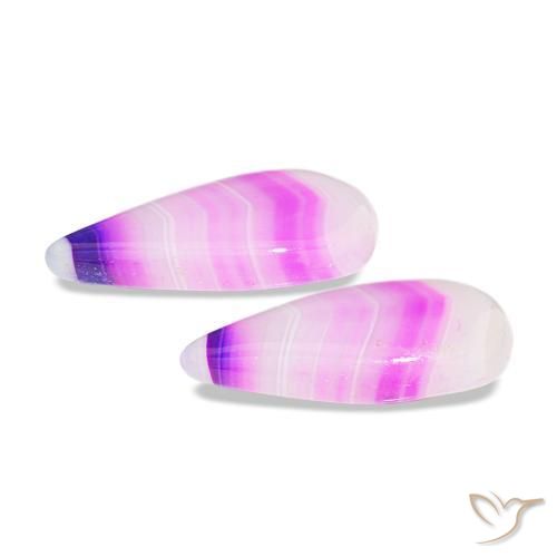 Gemme di Agata Multicolore naturale da 12.18 ct, Forma a pera, Trasparente