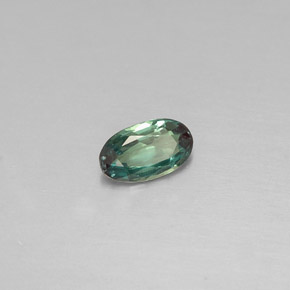 Alessandrite Verde / Rosso naturale da 0.21 ct, Taglio ovale, VS