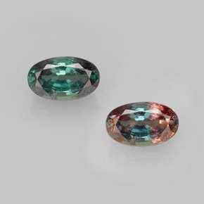 Alessandrite naturale multicolore da 0,82 ct, taglio ovale, VS
