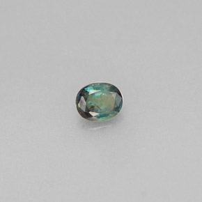 Alessandrite Verde / Rosso naturale da 0.15 ct, Taglio ovale, VS