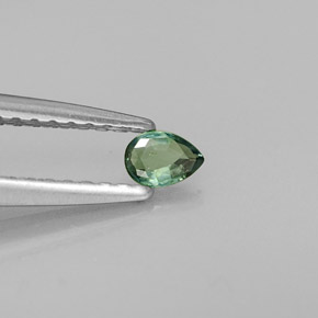 Alessandrite naturale multicolore da 0,10 ct, taglio a pera, VS