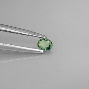 Alessandrite verde/rosso naturale da 0,13 ct, taglio ovale, VS