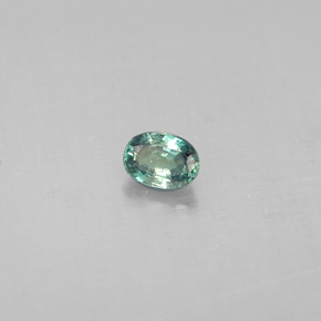 Alessandrite Verde / Rosso naturale da 0.14 ct, Taglio ovale, VS