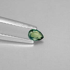 Alessandrite naturale multicolore da 0,14 ct, taglio a pera, VS