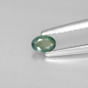 Alessandrite Verde / Rosso naturale da 0.15 ct, Taglio ovale, VS