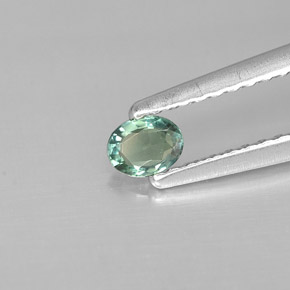 Alessandrite naturale multicolore da 0,17 ct, taglio ovale, VS