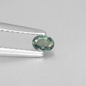Alessandrite Verde / Rosso naturale da 0.12 ct, Taglio ovale, VS
