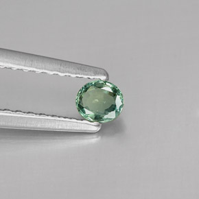 Alessandrite Verde / Rosso naturale da 0.15 ct, Taglio ovale, VS