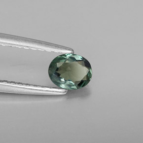 Alessandrite Verde / Rosso naturale da 0.36 ct, Taglio ovale, VS