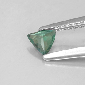 Alessandrite naturale multicolore da 0,19 ct, trillion, VS