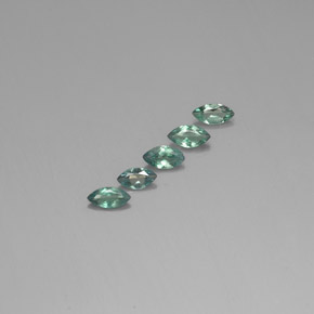 Gemme di Alessandrite Verde / Rosso naturale da  ct, Taglio marquise, VS