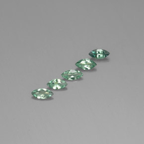 Gemme di Alessandrite Verde / Rosso naturale da  ct, Taglio marquise, VS