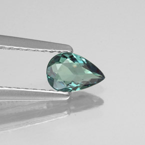 Alessandrite naturale multicolore da 0,35 ct, taglio a pera, VS