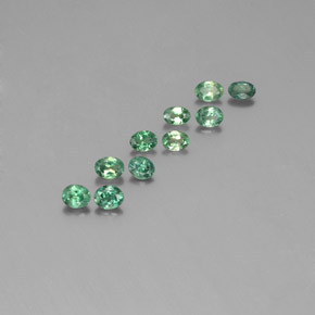 Gemme di Alessandrite Verde / Rosso naturale da  ct, Taglio ovale, VS