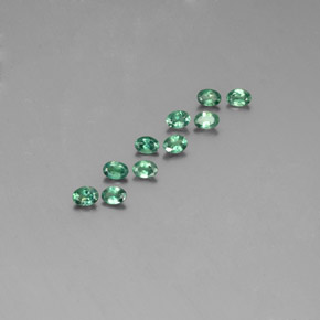 Gemme di Alessandrite Verde / Rosso naturale da  ct, Taglio ovale, VS