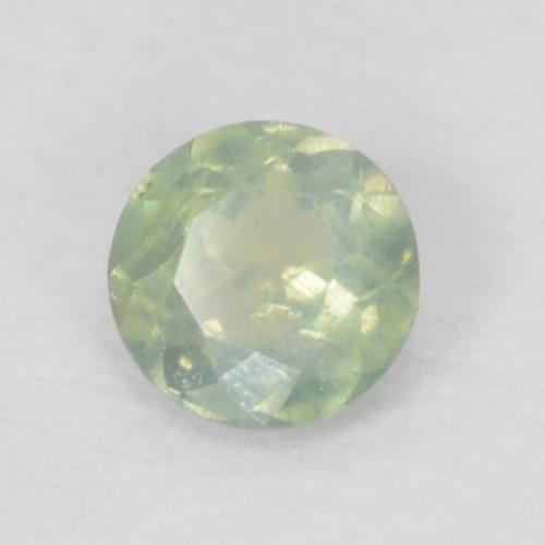 Alessandrite naturale verde da 0,08 ct, taglio rotondo, VS