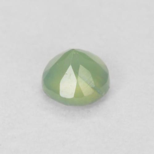 Alessandrite naturale verde da 0,06 ct, taglio rotondo, VVS