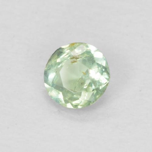 Alessandrite naturale verde da 0,09 ct, taglio rotondo, VVS-VS