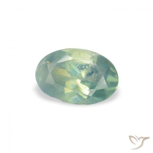 Alessandrite Verde freddo naturale da 0.08 ct, Ovale, VVS-VS