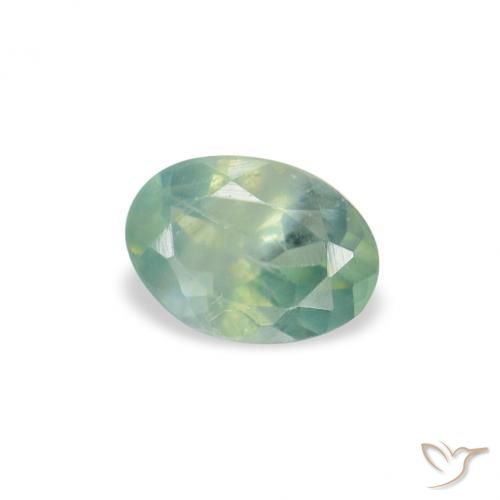 Alessandrite Verde Menta Chiaro naturale da 0.10 ct, Ovale, VVS-VS