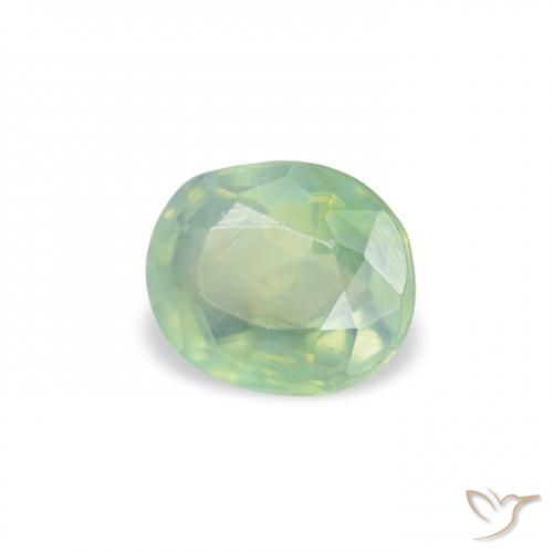 Alessandrite Menta verde naturale da 0.11 ct, Ovale, VVS-VS
