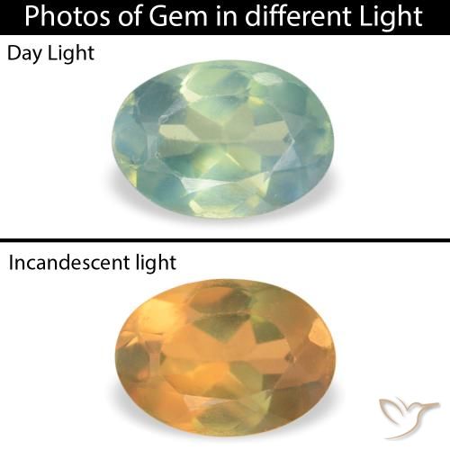 0.07ct Naturale Verde chiaro Alessandrite, Ovale, VVS-VS