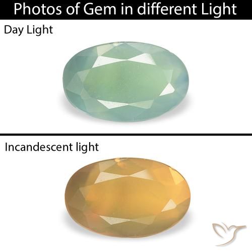0.34ct Naturale Verde Menta Chiaro Alessandrite, Ovale, VS-SI