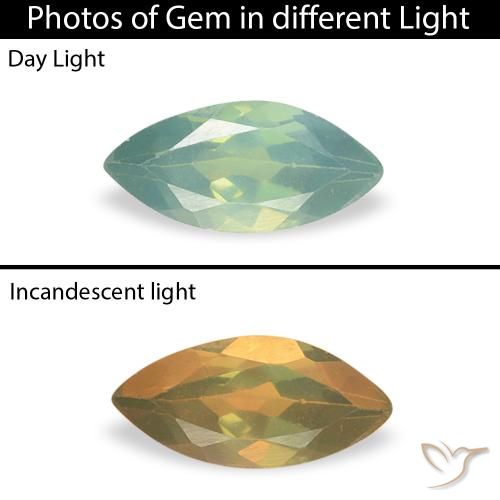 0.16ct Naturale Verde medio Alessandrite, Taglio marquise, VVS-VS