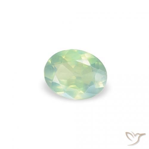 Alessandrite Verde Pera Chiaro naturale da 0.10 ct, Ovale, VVS-VS