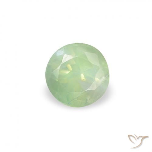 Alessandrite Medium Light-Green naturale da 0.19 ct, Rotondo, VVS-VS