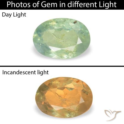 0.49ct Naturale Verde molto chiaro Alessandrite, Ovale, SI