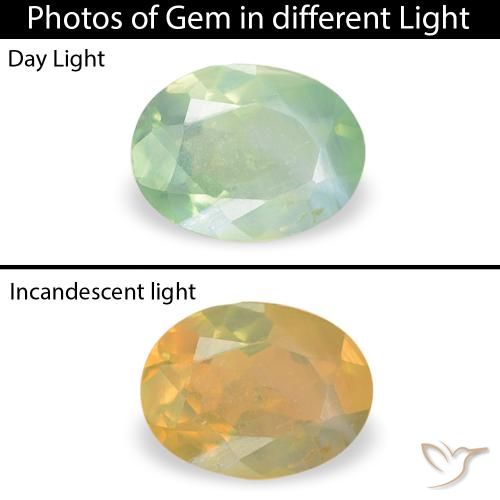 0.16ct Naturale Verde molto chiaro Alessandrite, Ovale, VS