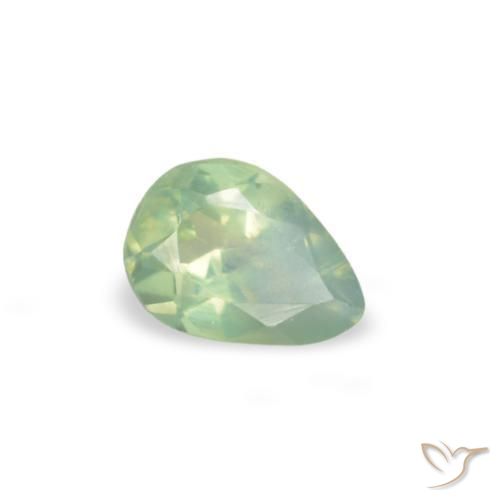 Alessandrite Giallo verde naturale da 0.13 ct, Forma a pera, VS