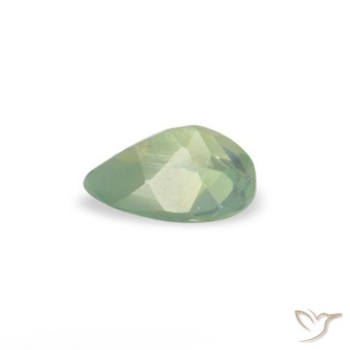 Alessandrite Giallo verde naturale da 0.13 ct, Forma a pera, VS