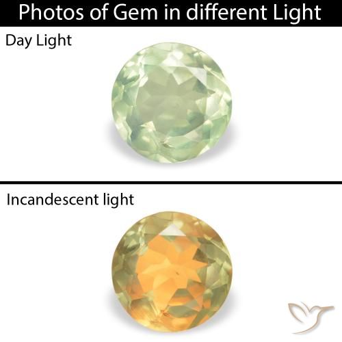 0.28ct Naturale Giallo verde Alessandrite, Rotondo, VS