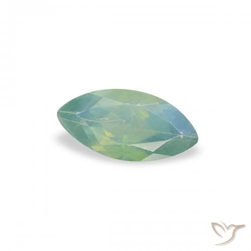Alessandrite Tono verde blu naturale da 0.20 ct, Taglio marquise, VVS-VS