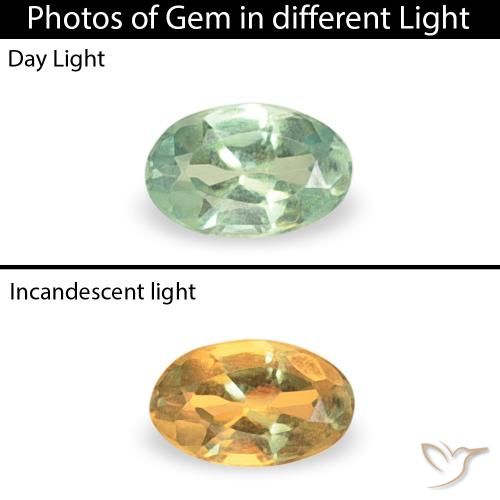 0.06ct Naturale Medium Light-Green Alessandrite, Ovale, VS