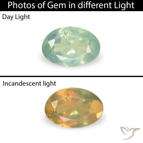 0.07ct Naturale Verde bluastro Alessandrite, Ovale, VS