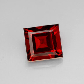 Granato almandino naturale rosso da 1,19 ct, quadrato, VS