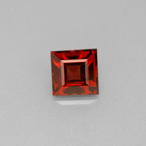 Granato Almandino Rosso arancione naturale da 1.26 ct, Quadrato, VS