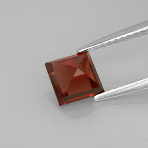 Granato Almandino Rosso arancione naturale da 1.26 ct, Quadrato, VS