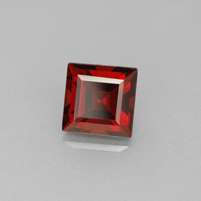 Granato almandino naturale rosso da 1,35 ct, quadrato, VS