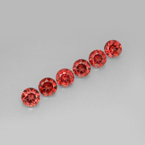 Gemme di Granato Almandino Rosso arancione naturale da  ct, Taglio rotondo, VS