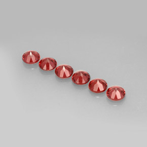 Gemme di Granato Almandino Rosso arancione naturale da  ct, Taglio rotondo, VS